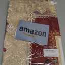 SUTAVIA Lace Embroidered Table Cloth,Rectangular Farmhouse TableCover,Classic Oblong Antique Flower Decor Macrame Tablecloth (Burgundy, Rectangle/Oblong,60 x 84 Inch,6-8 Seats)