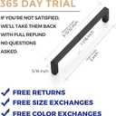 Ravinte 15 Pack Matte Black Cabinet Pulls, 5 Inch (128mm) Hole Center Slim Kitchen Handles, Square Drawer Pulls for Cabinets & Cupboards, Hardware