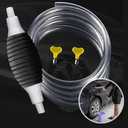 Multifunction Liquid Sucker Pump, Manual Fuel Transfer Pump Gasoline Transfer Pump, Portable Fuel Syphon Pump for Gas Gasoline Petrol Diesel Oil Liquid Water Fish Tank with 6.5Ft Syphon Hose