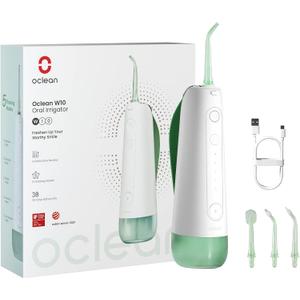 Cordless Water Flosser for Teeth Oclean W10, Portable Oral Irrigator with 5 Flossing Modes & 4 Replaceable Jet Tips, Rechargeable Waterproof IPX7, Quadpacer, Smart Timer, for Travel, Home, Brace Care Cordless Water Flosser for Teeth Oclean W10, Portable Oral Irrigator with 5 Flossing Modes & 4 Replaceable Jet Tips, Rechargeable Waterproof IPX7, Quadpacer, Smart Timer, for Travel, Home, Brace Care