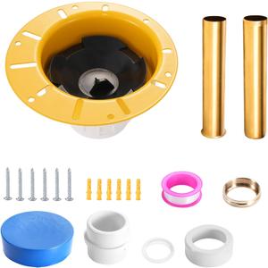 Freestanding Tub Drain Kit, Bathtub Drain Rough-in Kit with PVC Adapter and Brass Tail Pipes, Compatible with Freestanding Bathtub Drain, Floor Mounted Bathtub and Copper Bathtub