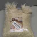 EasyJoy Ultra Soft Fluffy/Fuzzy Shaggy Area Rug Faux Fur Chair Cover Seat Pad for Bedroom Floor Sofa Living Room (2 x 6 ft Sheepskin, Beige)