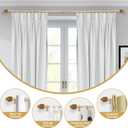 Gold Curtain Rods for Windows 66 to 120 Inches, 1 Inch Diameter Heavy Duty Single Curtain Rod, Adjustable Window Curtain Rod Drapery Rod with Decorative Finials