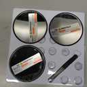 20X/30X/40X Magnifying Mirror with Suction Cups and Tweezers Set, 3.5 inches Travel Magnified Makeup Mirror, Black, 3PCS