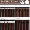 96 inches Long Brown Velvet Blackout Curtains for Living Room Bedroom Luxury Vintage Light Blocking Thermal Insulated Pinch Pleated Drapes, Tan 2 Panels with Hooks Track,Sliding Door,Terracotta