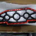 Road King Street Glide Floorboards MX Foot Boards For Harley Touring CVO Brake Shifter Levers (Black + Red, 2008-2013 Touring)