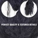 Men's Long Black Hair Wig - Natural Long Hair Wig Men, Men Cosplay Wigs, Curly Ponytail Synthetic Wigs, Heat Resistant Character Costume Wig For Party Or Halloween Cosplay Costume