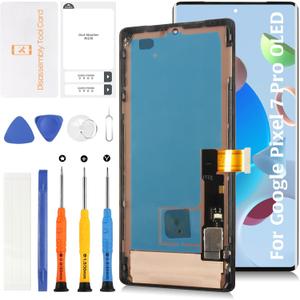 OLED for Google Pixel 7 Pro 6.7" Display Screen +Frame (Fingerprint Cable Transfer Required) LCD Screen Replacement Display Touch Digitizer Assembly