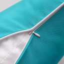 2 x Phantoscope Pack of 2 Outdoor Waterproof Solid Throw Decorative Pillow Cover Decorative Square Outdoor Pillows Cushion Case Patio Pillows for Couch Tent Sunbrella, Teal Blue 12x20 inches 30x50 cm
