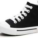 Kids High Tops Sneakers Toddler Canvas Walking Shoes with Hook and Loop for Boys and Girls