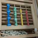 Amazer Wooden Baby Playpen 50  50 Inches, Foldable Playpen Fence with Cute Digital Blocks & Toy Storage Bag, Wooden Baby Gate, Multi-Shape Play Yard for Babies and Toddlers Indoor Outdoor