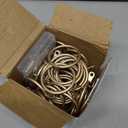 Hotop 60 Pieces 1.65 Inch Metal Drapery Curtain Rings Curtain Hanging Rings and 60 Pieces Metal Curtain Drapery Pin Hooks for Window Door Shower Curtain (Champagne Gold)