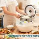 5.5-cup stainless steel inner pot - compatible with Tiger JBV-A10U model. made of 304 stainless steel. No rice cooker included.