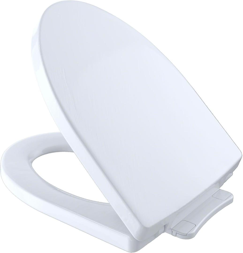 TOTO SS214#01 Soiree SoftClose Elongated Toilet Seat, Cotton White