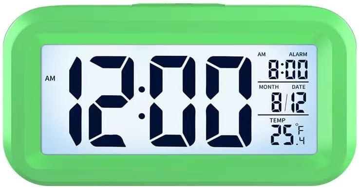 Ovnshery Digital Alarm Clock Battery Operated with Night Light, Indoor Temperature, Snooze Model,12/24H Display Small Clock Beside