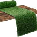 XLX TURF Artificial Grass Table Runner for Sport Golf Spring Summer Party Decorations - Green Fake Grass Crafts Table Centerpiece Wedding Baby Bridal Shower - 12x108 Inch
