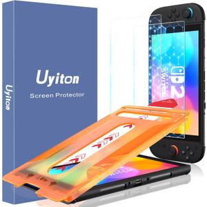 Uyiton for Switch 2 Screen Protector, [Easy Fit] Shatterproof Full Coverage [Case Friendly] Auto-Alignment Frame 9H Tempered Glass Screen Cover, 2 Pack