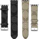 Compatible with Apple Watch Ultra Band 38mm 40mm 41mm 42mm 44mm 45mm 46mm 49mm Series 10/9/8/7/6/5/4/3/2/1iwatch bands,Luxury Monogram Retro Soft Strap Replacement Sport band for Women Men