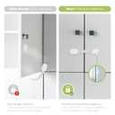 Baby Proofing Child Safety Locks (16 Pack) by Skyla Homes - The Safest, Quickest and Easiest 3M Adhesive Cabinet Latches, No Screws & Magnets, Multi-Purpose for Furniture, Kitchen, Ovens, Toilet Seats (White)