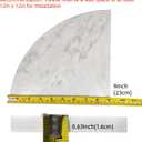 2 pcs Marble Shower Corner Shelf for Bathroom, 9 Inch x 9Inch Gray Veins and Soft White Marble Corner Shelves for Bath Wall Mounted Both Side Polished