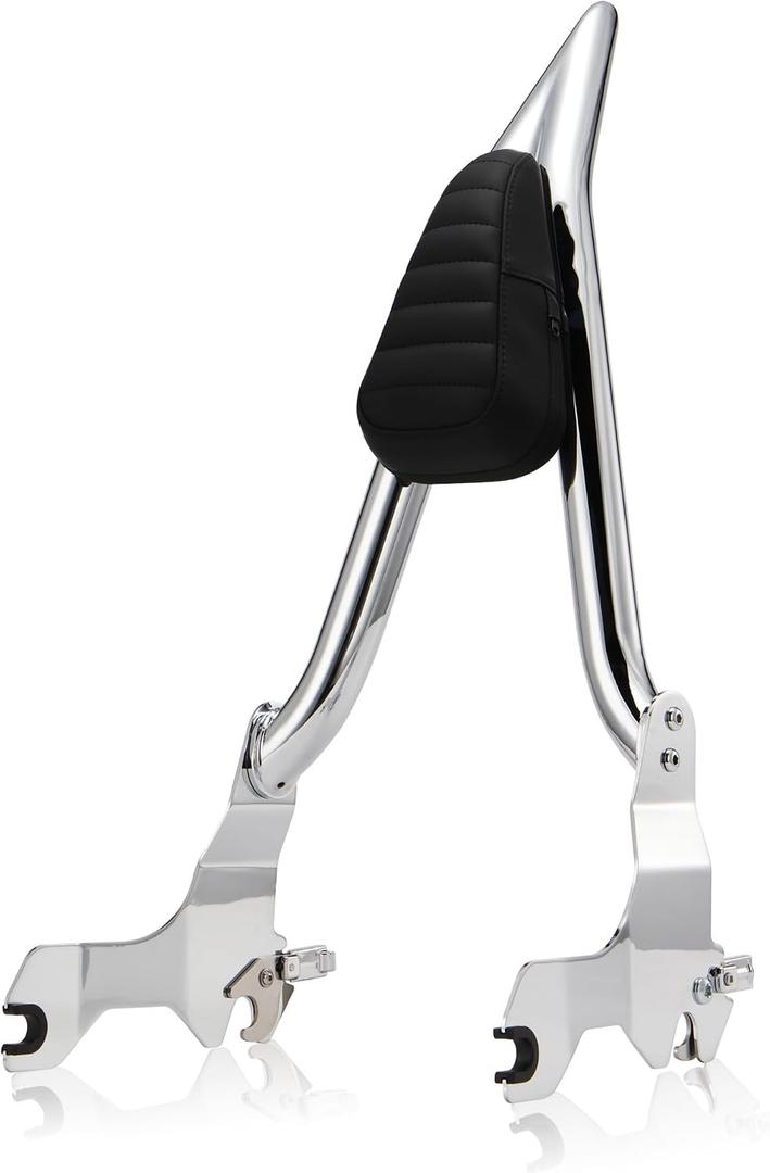 MoKitDora Meathook Sissy Bar Detachable Passenger Backrest for Harley 2018-UP Low Rider Sport Glide Moldes, Chrome