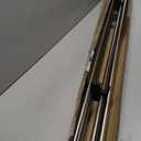 Heavy Duty Double Curtain Rods with Cylindrical Cap Finials - 72 to 144' Telescoping Rods, 1 Inch Front and 5/8 Inch Back - Matte Nickel