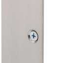 Prime-Line U 10385 Door Strike, for Use with 5-1/2 In. and 6 In. Hole Spacing On Dead Latch and Deadbolt, Steel, Satin Nickel (Single Pack)