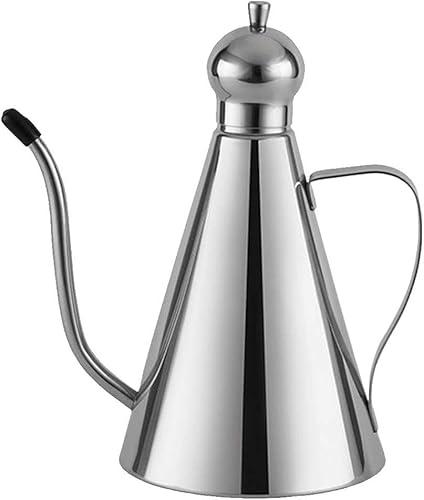YRDGRG Olive Oil Dispenser, Stainless Steel Olive Oil Bottle, Leakproof Oil Pot, Drizzler, Dispenser Kitchen Storage Container (500 ML)