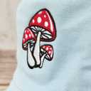 2 x Mushroom Embroidered Bucket Hat for Men Women Girl, Light Blue Summer Travel Fisherman Beach Sun Hat Embroidery Outdoor Cap (Blue)