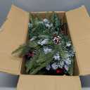 Artificial Christmas Tree for Outdoor Front Porch Decor, Real Touch Christmas Topiary, Realistic Potted Fake Faux Tree Plants for Indoor Garden Holiday Winter Decoration (19.6" Green)