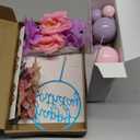 Shimeyao 52 Pcs Wedding Birthday Gold Cake Decoration Boho Cake Topper Pink Purple Flower Butterfly Palm Leaves Balls Toppers for Women Baby Shower Party Decoration(Candy Color)