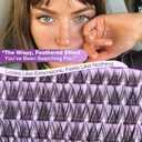 Wispy Lash Clusters Kit Natural Cluster Eyelash Extensions Kit DIY Lash Extensions Kit CC-Curly Clean Makeup 10-16MM Beginner-Friendly Lash Bond and Seal Kit 132Pcs