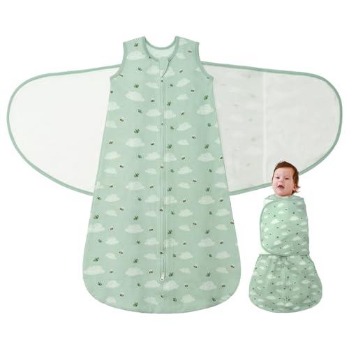 LILBESTIE Baby Swaddle Sleep Sack, 1.0 Tog New-Parent-Friendly Swaddle for Newborns & infant 6-12 Months Baby Wearable Blanket Reduce Startle Reflex, Newborn Boys Girls Registry Essentials