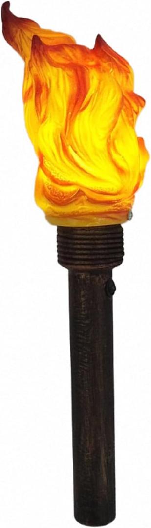 Handheld Torch Prop LED Light,17.72inch Long,Realistic Flame Torch for Olympic Games Opening Ceremony Celebrations Festival Activities Halloween Christmas,Resin Lampshade and Retro Handle