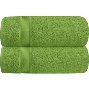 Elvana Home Cotton 2 Pack Oversized Bath Towel Set 28x55 inches, Large Bath Towels, Ultra Absorbant Compact Quickdry & Lightweight Towel, Ideal for Gym Travel Camp Pool - Kiwi Green