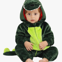 Happy Cherry Baby Boys Girls Hooded Romper Fleece Jumpsuit Bodysuit Cotton Cute Long Sleeve Toddler Winter Fall Clothes Dark Green 3-4T