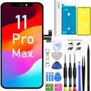 LEAFE for iPhone 11 Pro Max Screen Replacement,Full HD LCD 3D Touch Compatible with iPhone 11 Pro Max Screen Replacement 6.5 inch (Model A2161, A2218, A2220) with Repair Tools