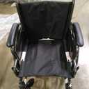Medline Comfortable Folding Wheelchair with Swing-Back, Desk-Length Arms and Elevating Footrests, 18W x 16D Seat,