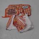 Leinuosen 6 Pack Thanksgiving Kitchen Set with 2 Gnome Dish Towels, 2 Maple Leaves Pot Holders and 2 Car Oven Mitts for Gifting, Baking, and Cooking Accessories (Vibrant Color)