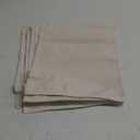 Solino Home Ivory Cotton Linen Placemats Set of 4 - Machine Washable Placemats 14 x 19 Inch for Summer - Dru