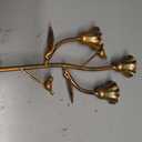 Candle Holder Vintage Candlestick Holder Stand for Stick Taper Candle, 3-Arm Cast Iron Candelabra for Wedding Centerpiece Table Decorations Fireplace Mantel Decor, Antique Gold