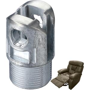 Zonon 1 7/8 Total Length Metal Motor Fork Head Tip Silver Fork head for Recliner for Lift Chair, Recliner Accessories