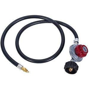 GasSaf 4FT 0-10PSI Adjustable High Pressure Propane Regulator Grill Connector with Hose for Tabletop Grill,Fire Pit Table, Turkey Fryer,Fish Fryer and More