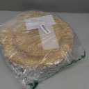 13 Inch Gold Charger Plates, Round Reef Pattern, Plastic, Set of 6, for Dinner Plates, Wedding Decor, Table Setting (Irregular)