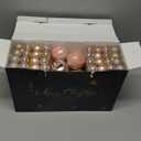 100ct Christmas Ball Ornaments Set, Rose Gold Xmas Tree Decoration, Shatterproof Decorative Hanging Balls with Loop for Christmas Party Holiday Wreath Garland Home Decor