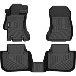 Floor Mats Custom for 2015-2021 Subaru WRX & WRX STi All Weather Protection TPE Heavy Duty Non-Slip Automotive Floor Liners Fits Front& 2nd Row Full Set Accessories, Black