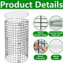 Adnee 8 Pack Wire Plant Protector with Cover-20" x 11" Detachable Metal Plant Protectors Mesh-Garden Plant Protectors for Flower Vegetable to Keep Animals Out