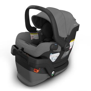 UPPAbaby Mesa V3 Infant Car Seat - Easy Installation + SmartSecure Technology - Attaches to Stroller | Base + Infant Insert Included - Greyson (Charcoal Mlange)
