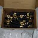 10 Pack 3 Inch Cabinet Pulls knurled Matte Black and Champagne Bronze Kitchen Cabinet Handles Aluminum and Zinc Alloy Drawer Pulls Solid Cabinet Hardware (3'' Hole Center(76mm))