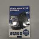 Calculator, 12-Digit Large Display Office Desk Calcultors with Erasable Writing Table, Solar and Battery Dual Power Pocket Desktop Calculator for Basic Financial Home School, Black